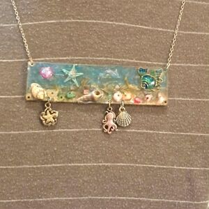 Ocean-Themed Necklace with Charms